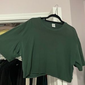aritzia TNA oversized cropped tee.